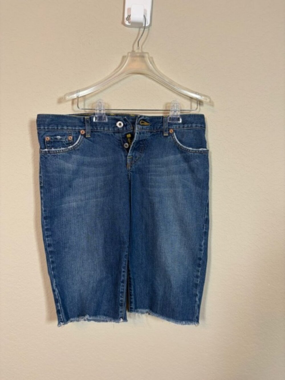Lucky Brand denim cutoff shorts classic botton-fly sz 12